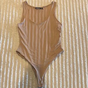 Boohoo Tan Bodysuit